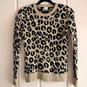a new day Animal Print Sweater - Beige and Black